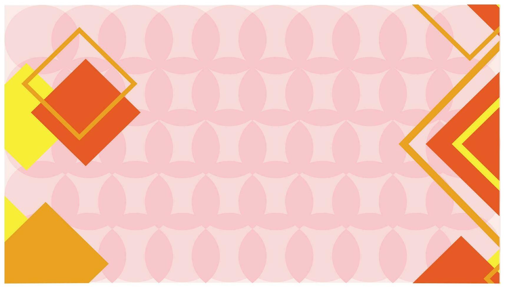 Illustration von ein Rosa und Gelb Polka Punkt Hintergrund mit Kopieren Raum. Rosa Hintergrund mit Rhombus und Gold Ornament, Vorlage abstrakt Hintergrund Design Element vektor