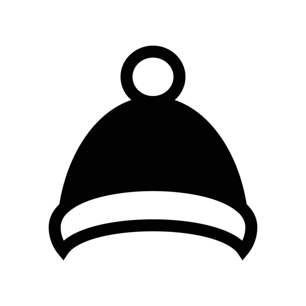 Winter Hut Symbol auf Weiß Hintergrund. eben Stil. Vektor Illustration. Winter Design Elemente, Winter Gang, warm Hüte, Schnee usw