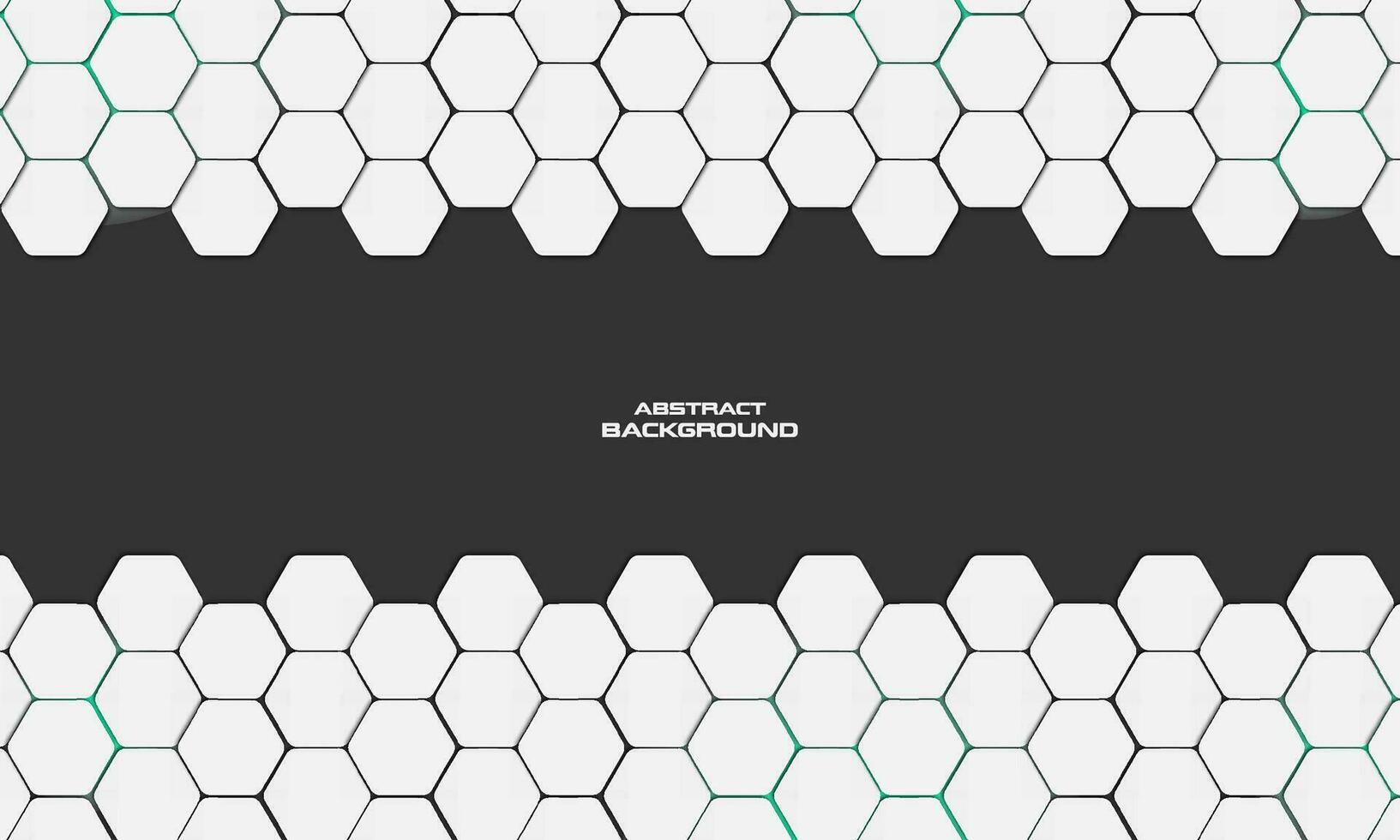 abstrakt bakgrund med svartvit hexagonal modern vektor