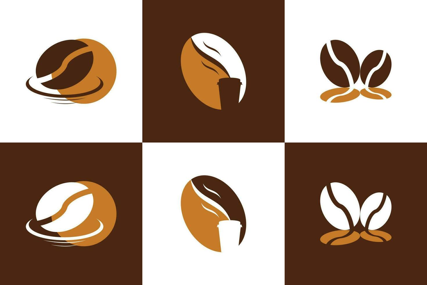 Satz von Kaffee-Logo-Design vektor