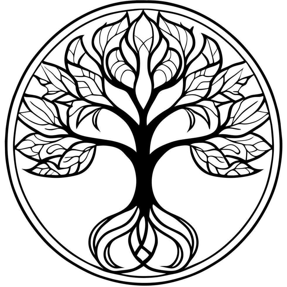 ein Baum von Leben Symbol Design vektor