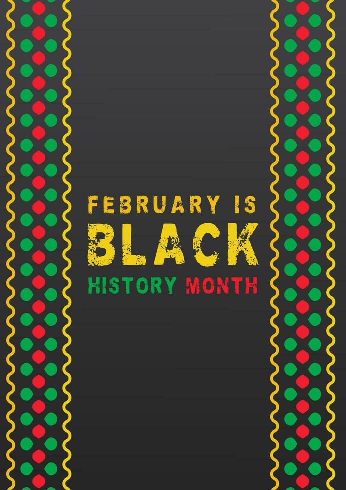 svart historia månad vektor design. afrikansk amerikan firande mall för bakgrund, baner, affisch