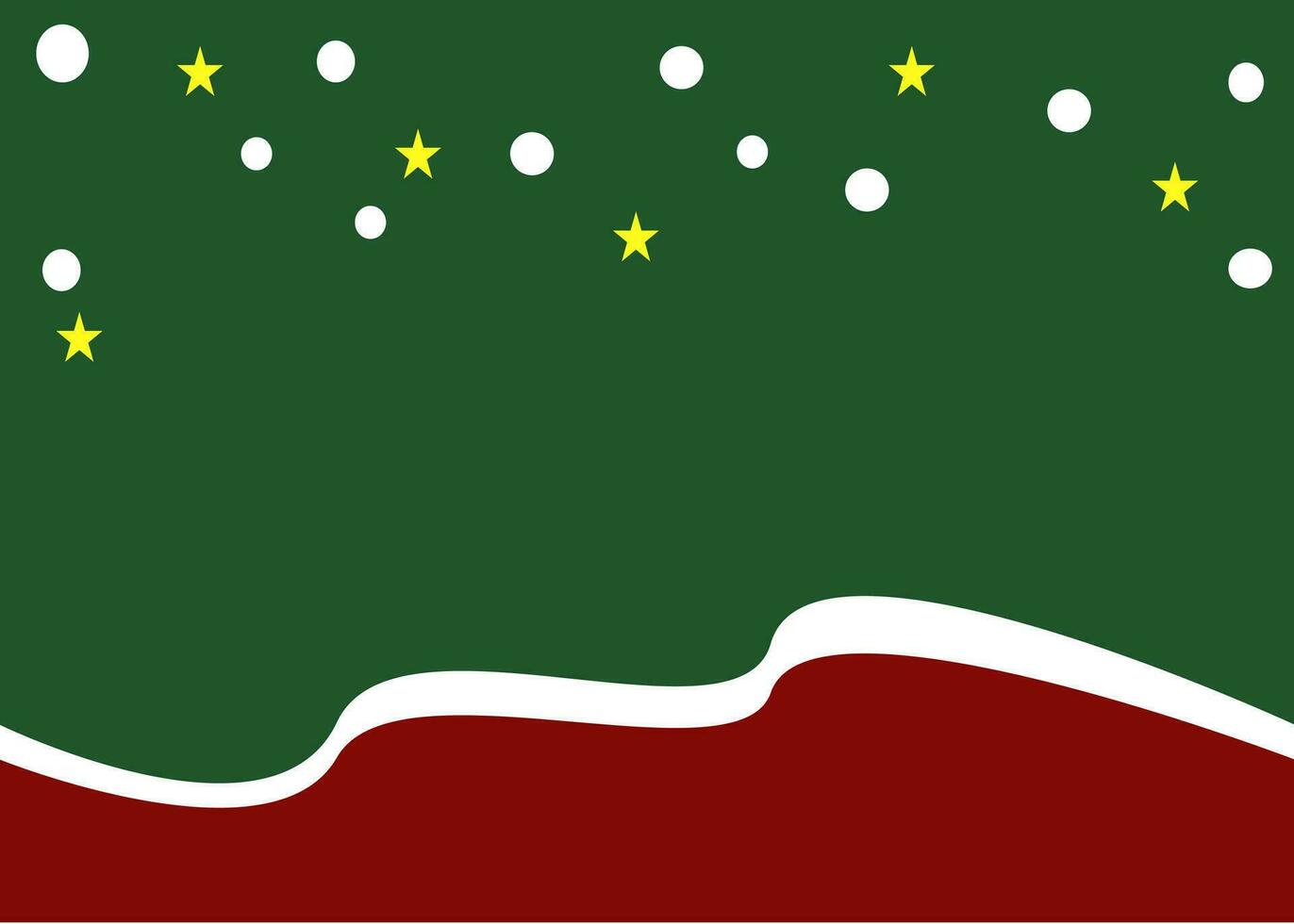 jul bakgrund dekorera förbi snö stjärna och grön röd bakgrund vektor