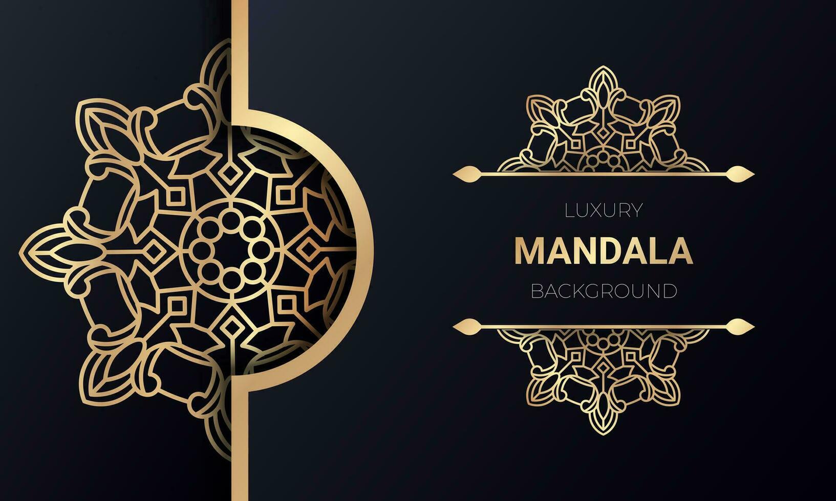 islamic mandala bakgrund i guld Färg. - vektor. vektor