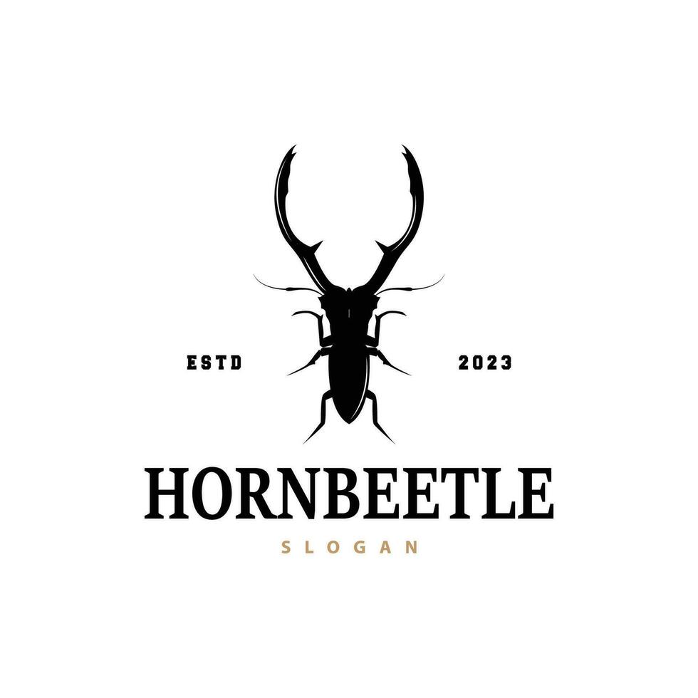 Käfer Logo Design einfach Silhouette Insekt Tier Illustration Vorlage Vektor