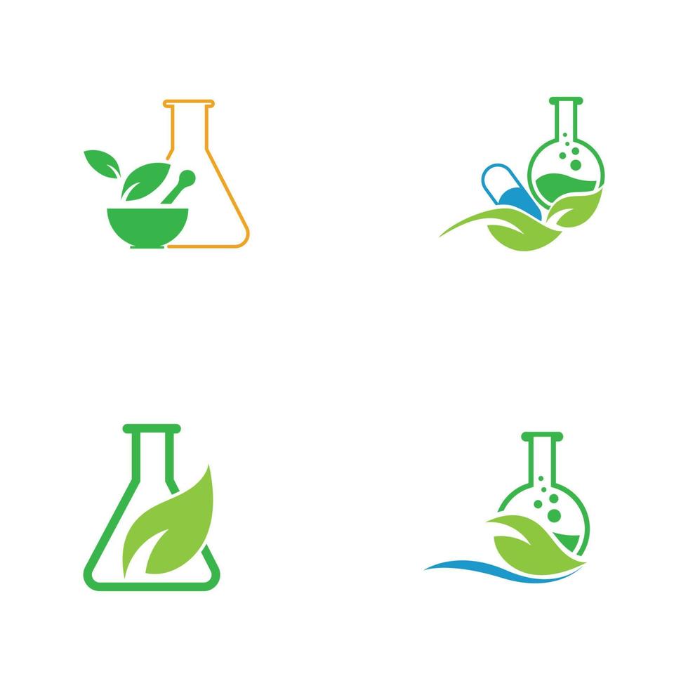 Naturmedizin Logo Bilder Illustration Design vektor