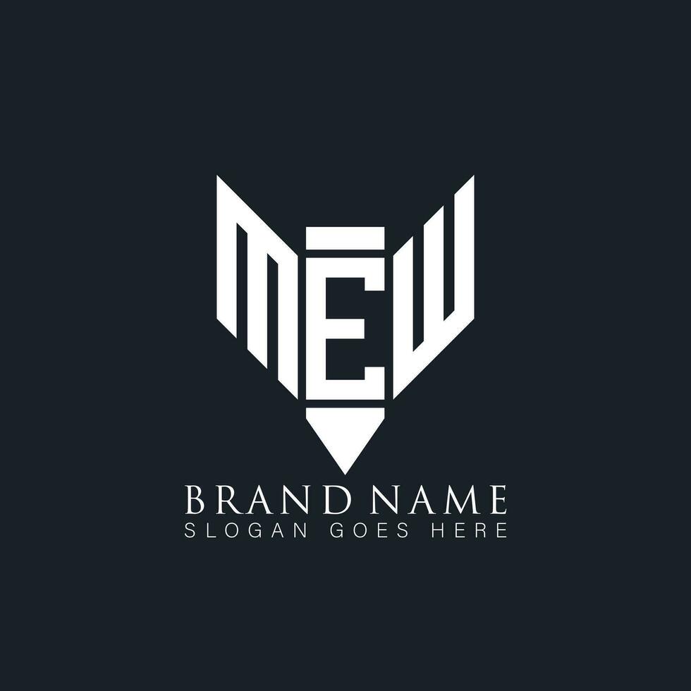 mew abstrakt brev logotyp. mew kreativ monogram initialer brev logotyp begrepp. mew unik modern platt abstrakt vektor brev logotyp design.