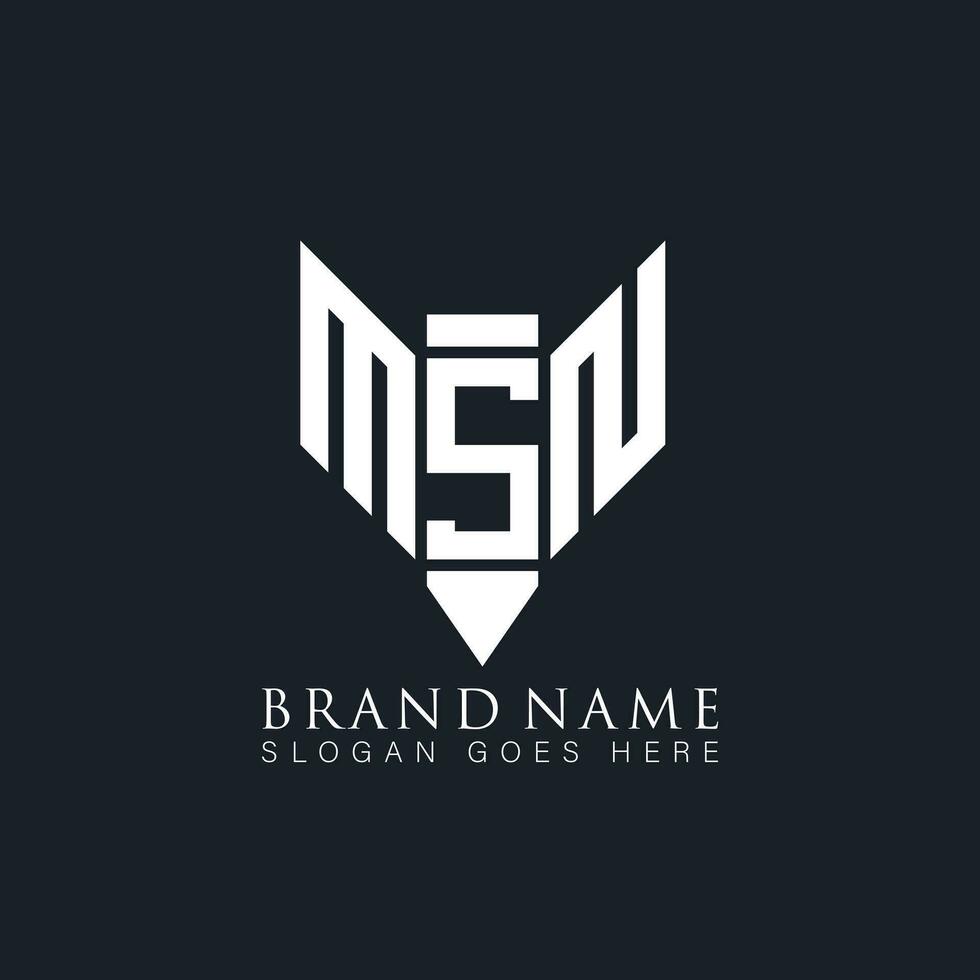 msn abstrakt Brief Logo. msn kreativ Monogramm Initialen Brief Logo Konzept. msn einzigartig modern eben abstrakt Vektor Brief Logo Design.