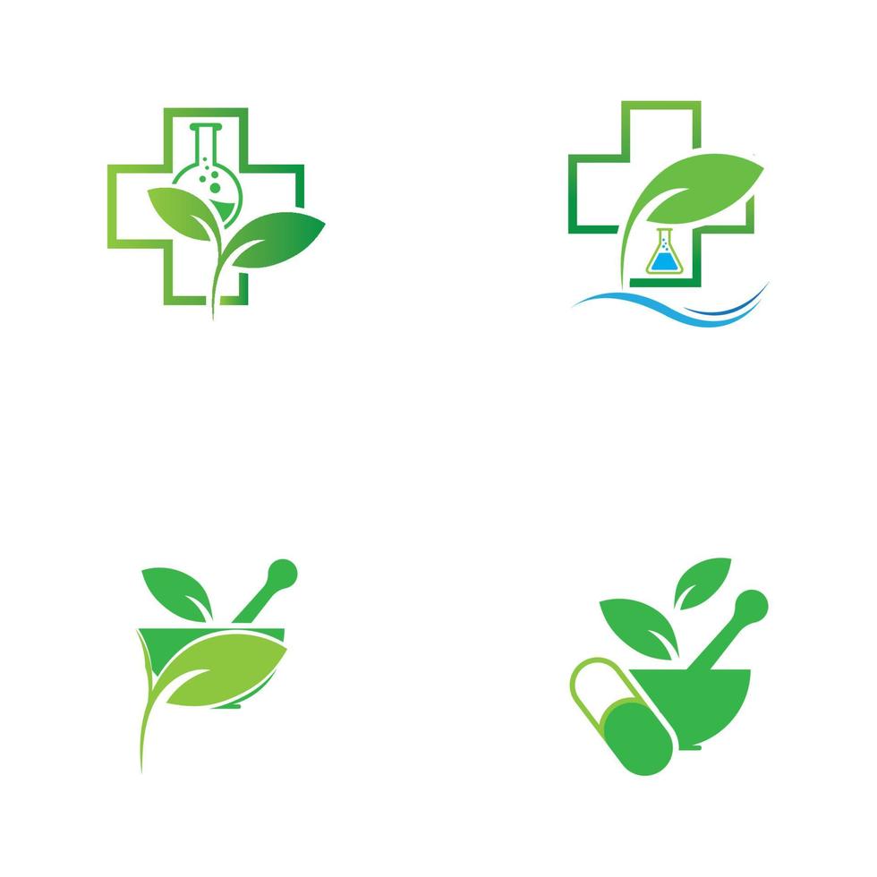 Naturmedizin Logo Bilder Illustration Design vektor