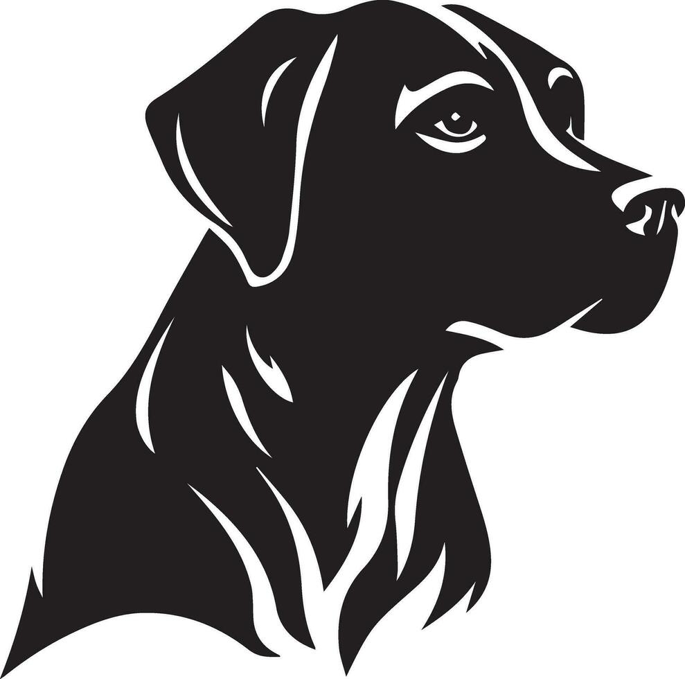 Hund Vektor Silhouette Illustration schwarz Farbe