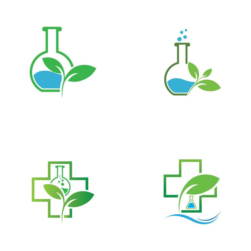 Naturmedizin Logo Bilder Illustration Design vektor