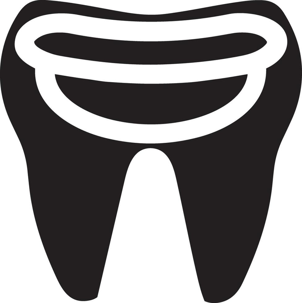 Zahn Zahnarzt Symbol Symbol Bild Vektor. Illustration von das Dental Medizin Symbol Design Grafik Bild vektor