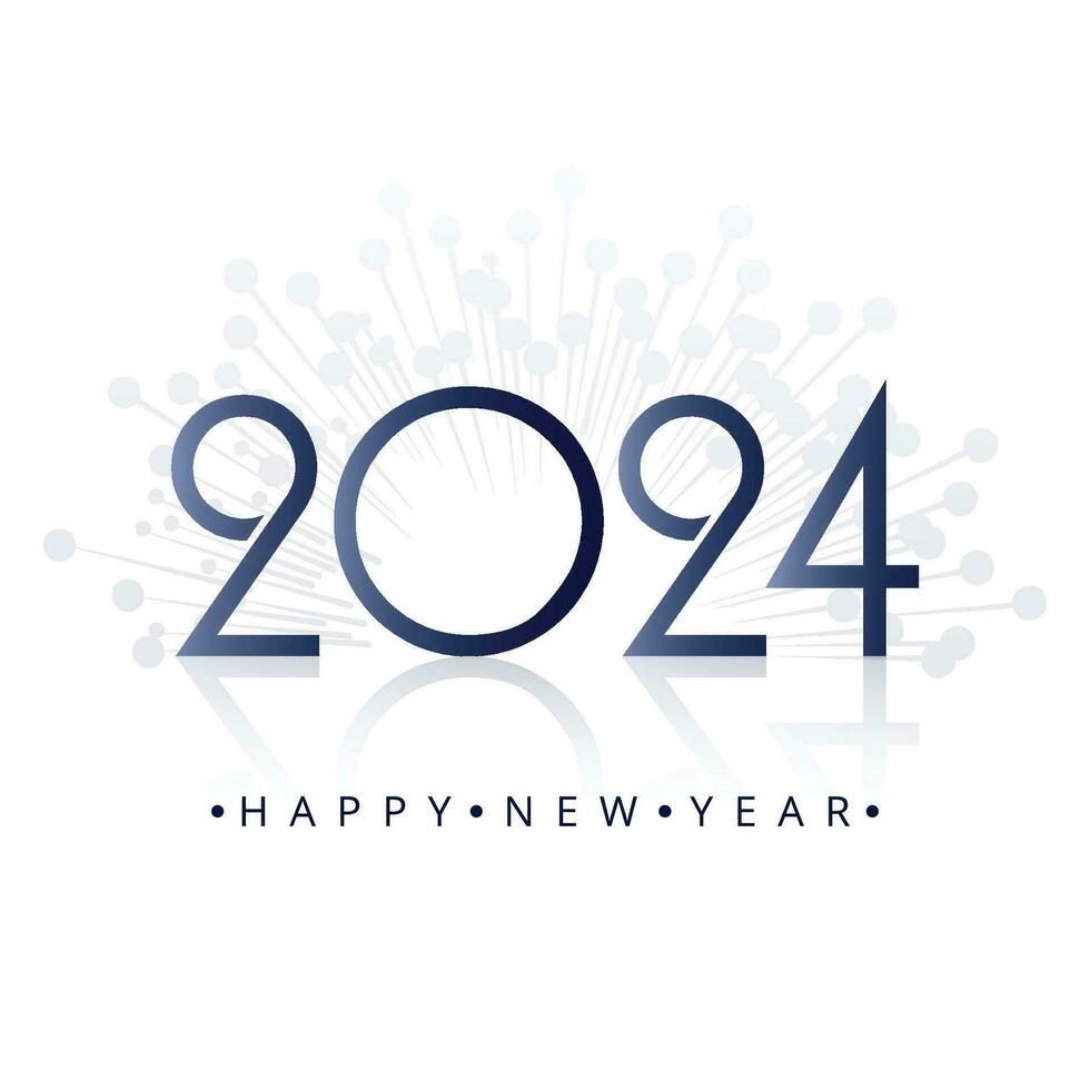 2024 ny år hälsning kort firande bakgrund vektor