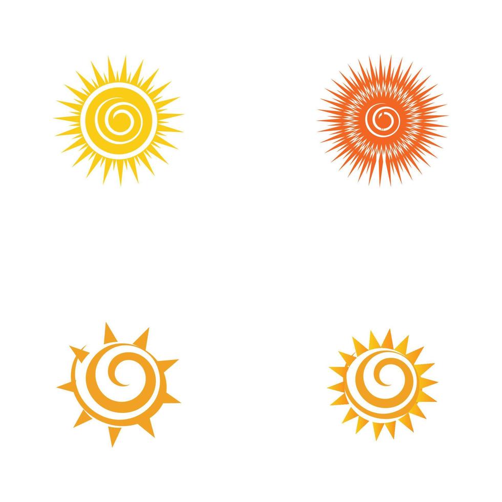 sun logo ikon vektor illustration formgivningsmall