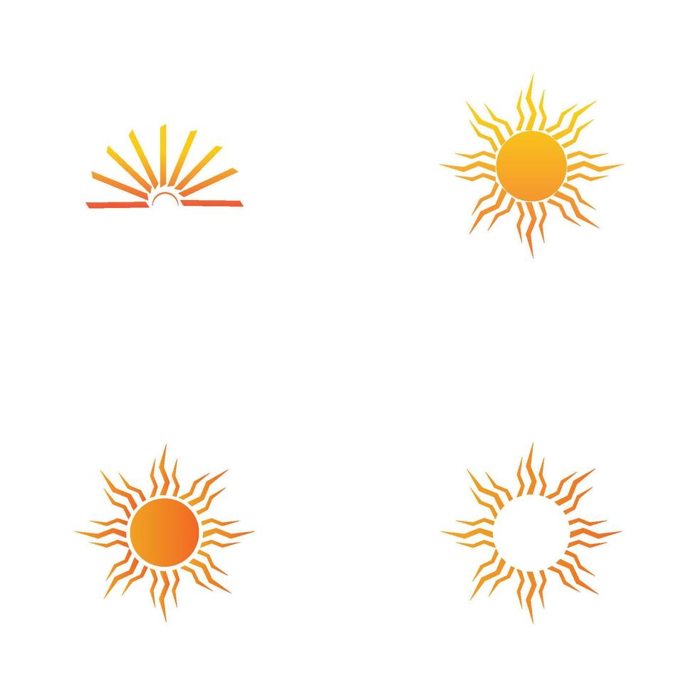 sun logo ikon vektor illustration formgivningsmall