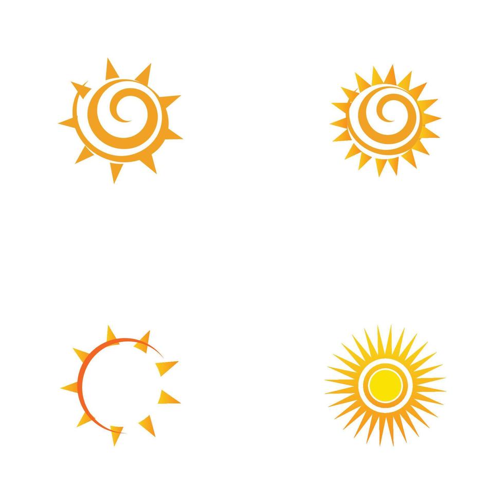 sun logo ikon vektor illustration formgivningsmall