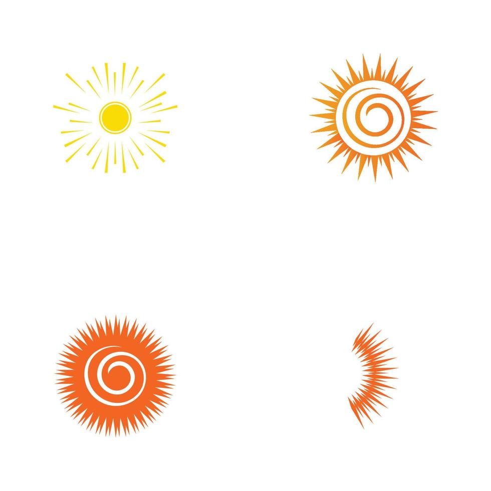 sun logo ikon vektor illustration formgivningsmall