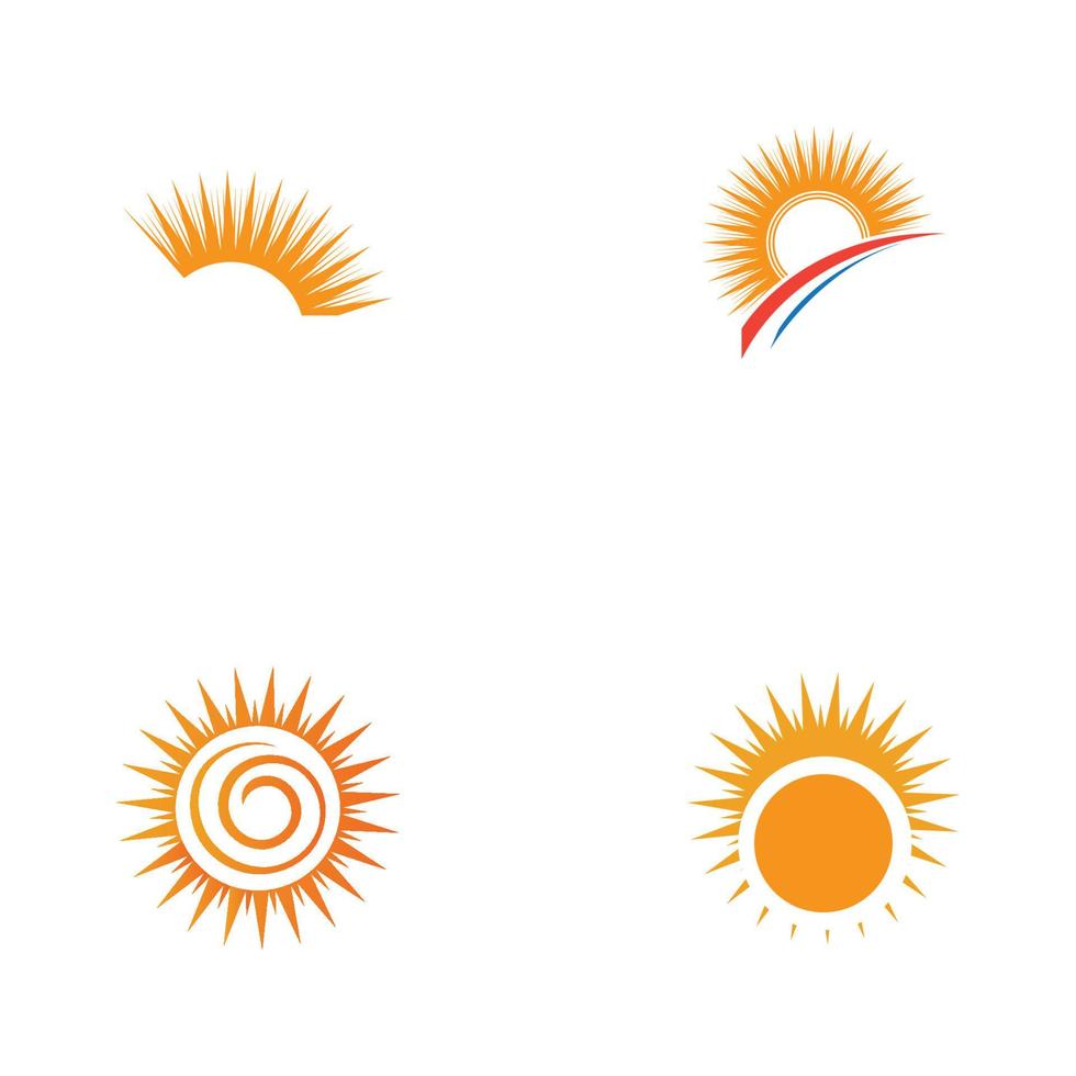 sun logo ikon vektor illustration formgivningsmall