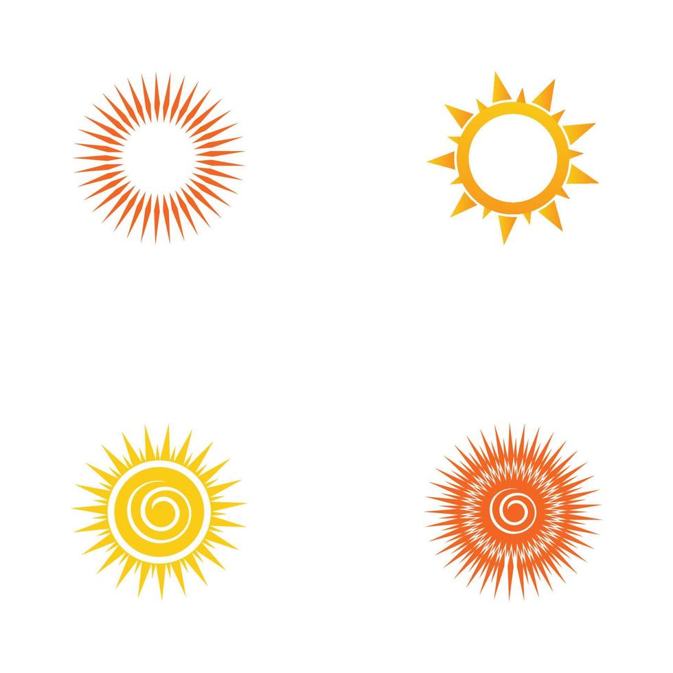 sun logo ikon vektor illustration formgivningsmall