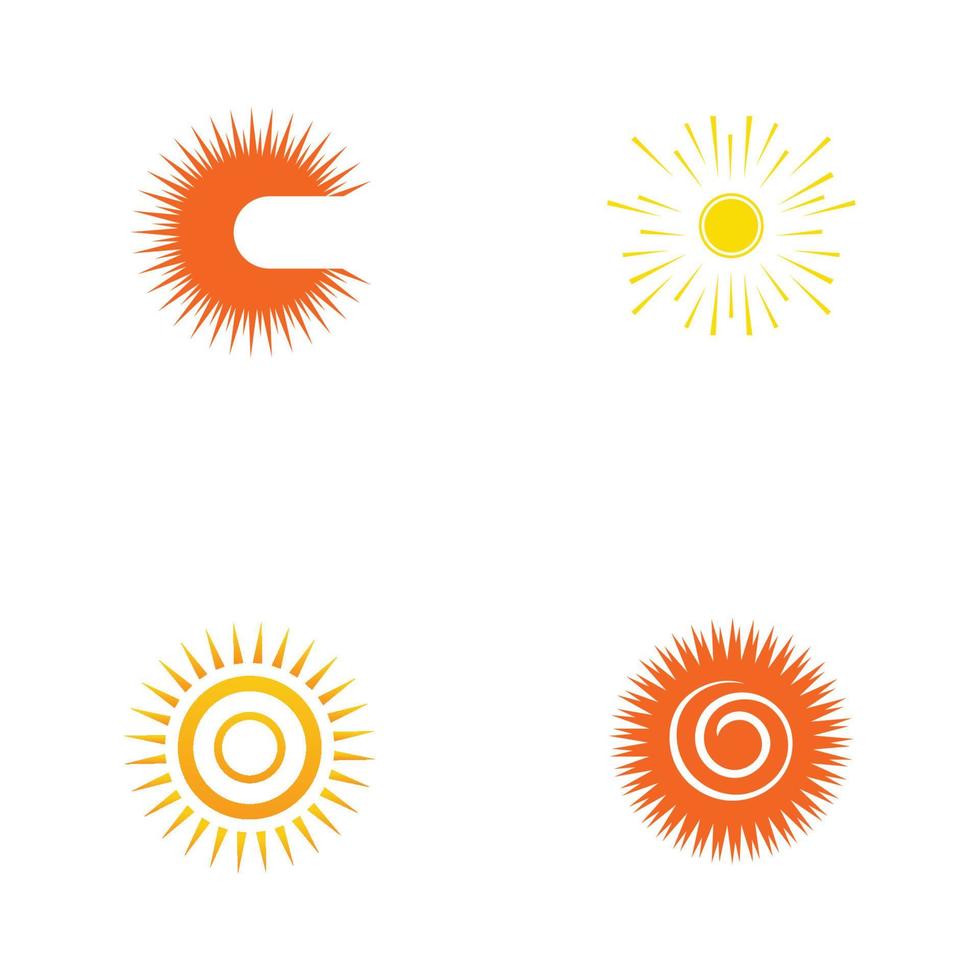 Sonne-Logo-Symbol-Vektor-Illustration-Design-Vorlage vektor