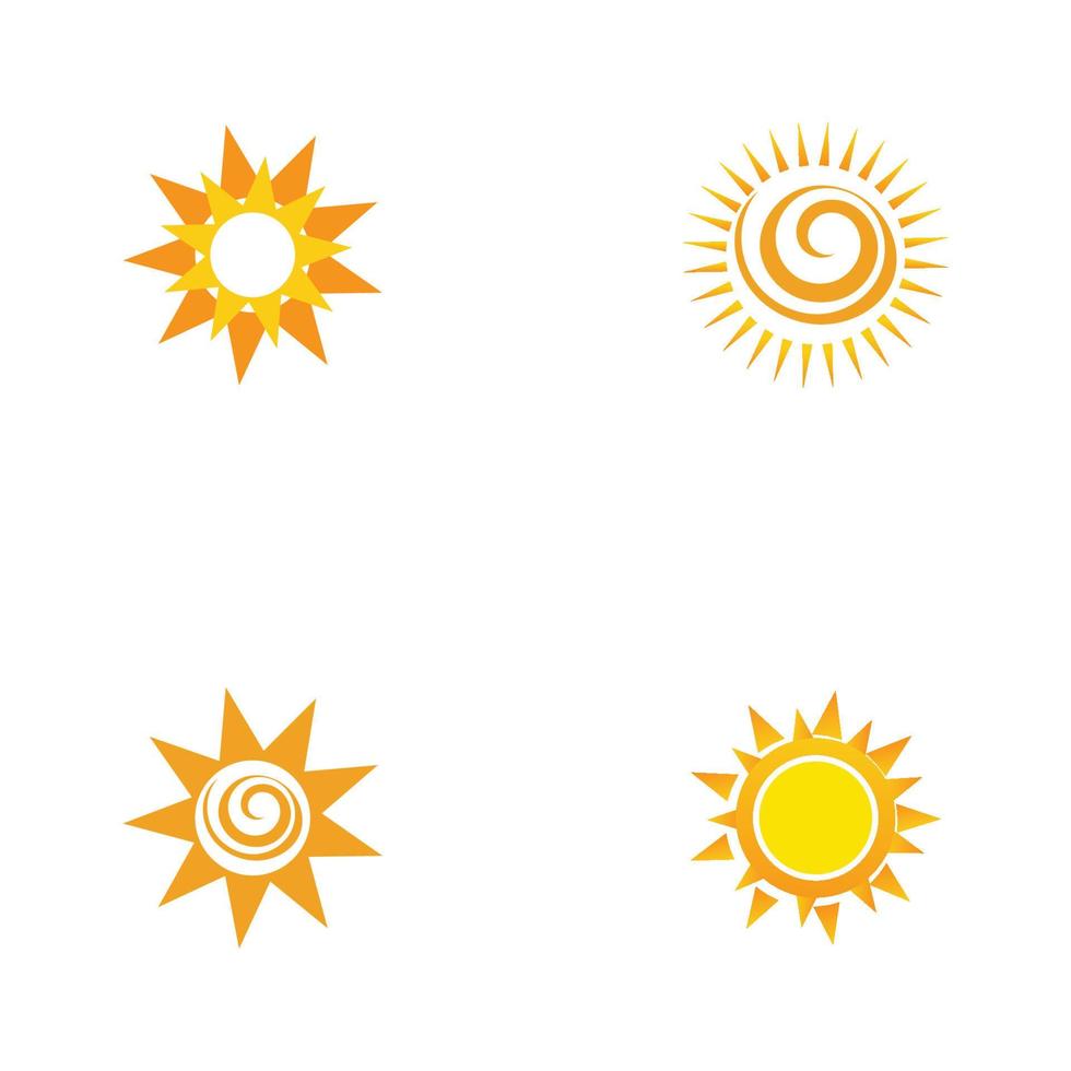 sun logo ikon vektor illustration formgivningsmall