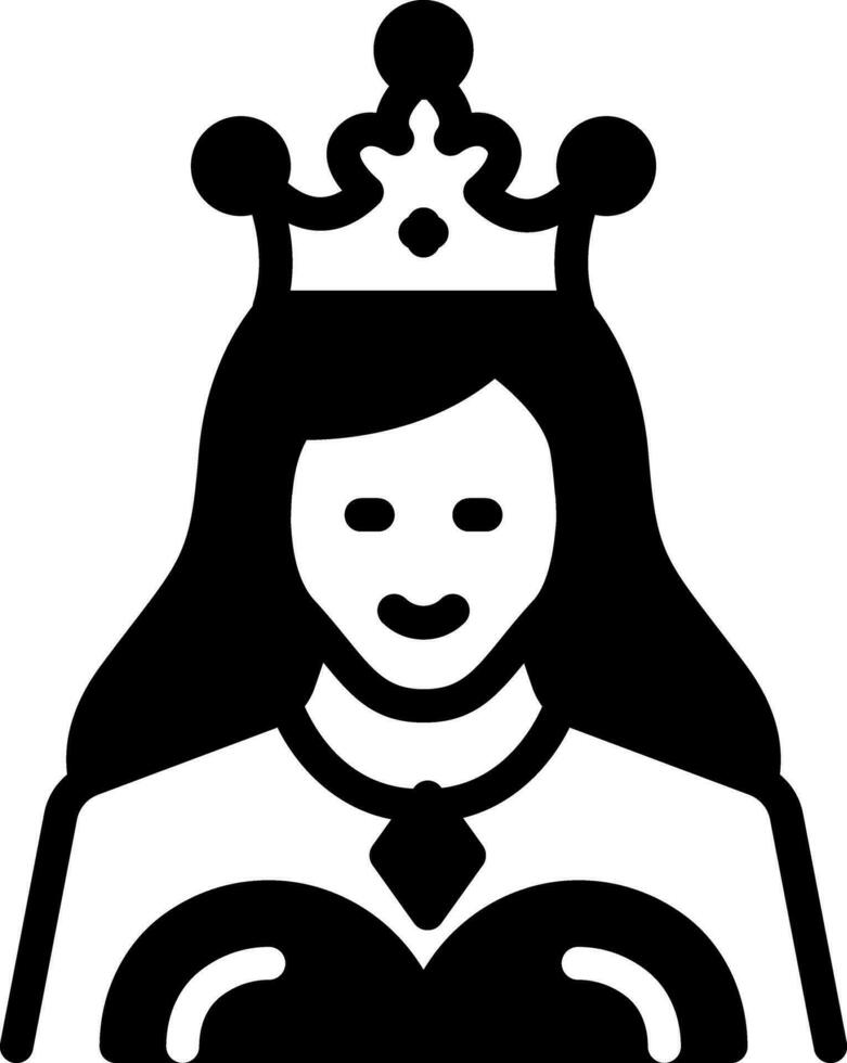 fast ikon för drottning vektor