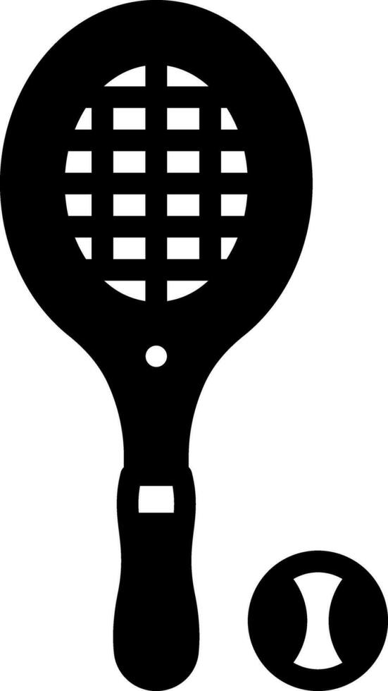 solide Symbol zum Tennis vektor