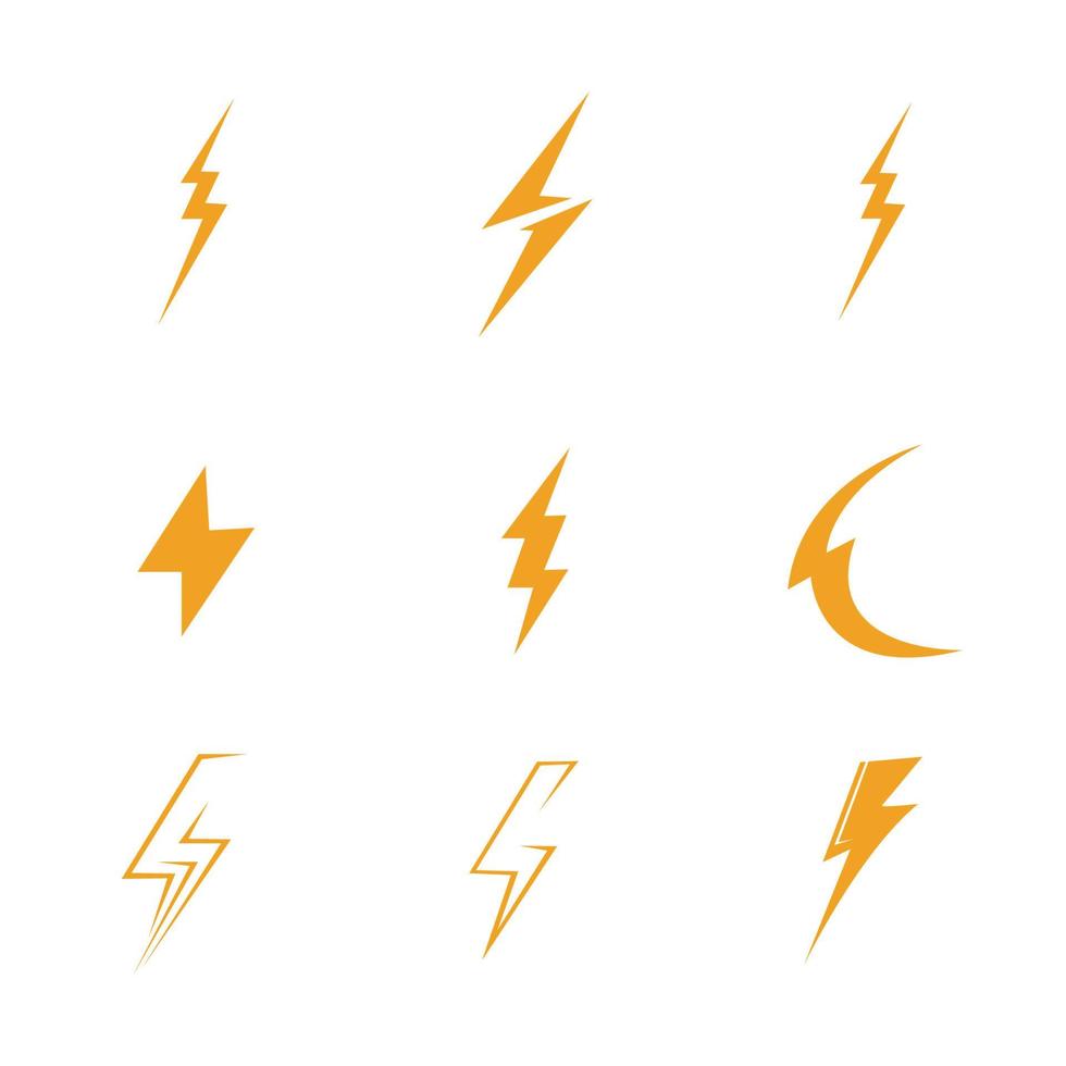 thunderbolt logo illustration vektor