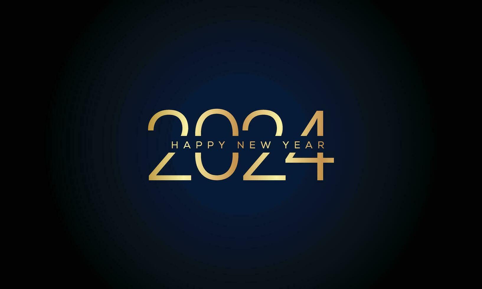 2024 glücklich Neu Jahr Logo Design Vektor. modisch Neu Jahr 2024 Design Vorlage. vektor
