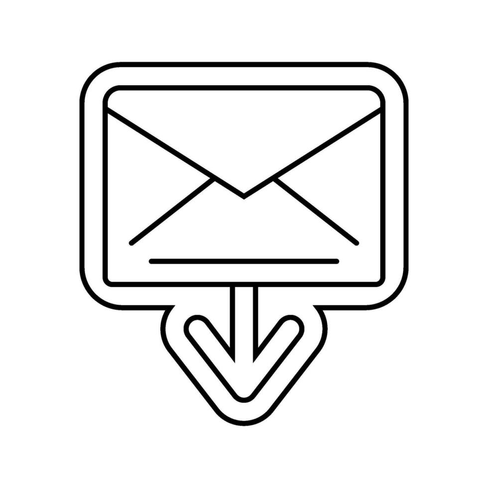 stängd kuvert meddelande läser in linje ikon vektor illustration