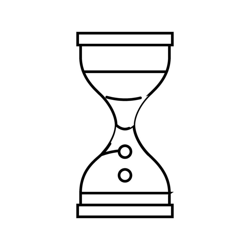 Flüssigkeit Timer zappeln Spielzeug Linie Symbol Vektor Illustration