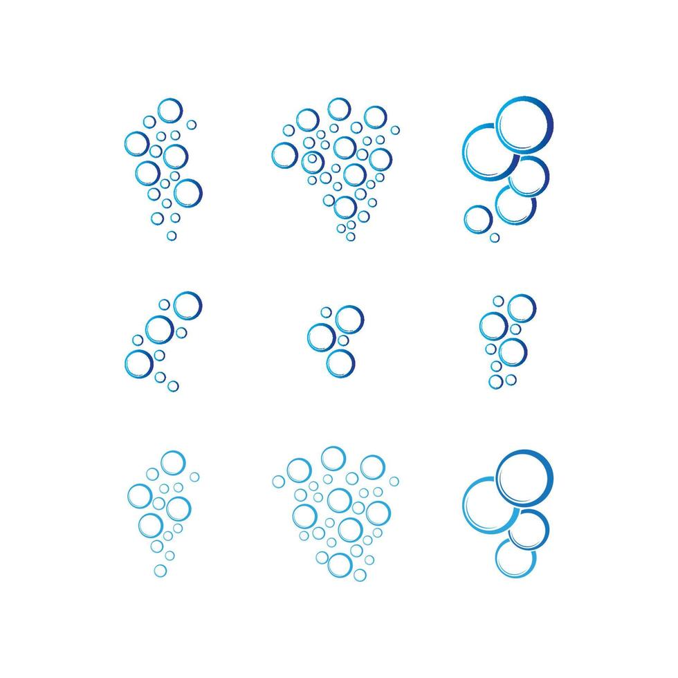 bubbla vatten logotyp vektor