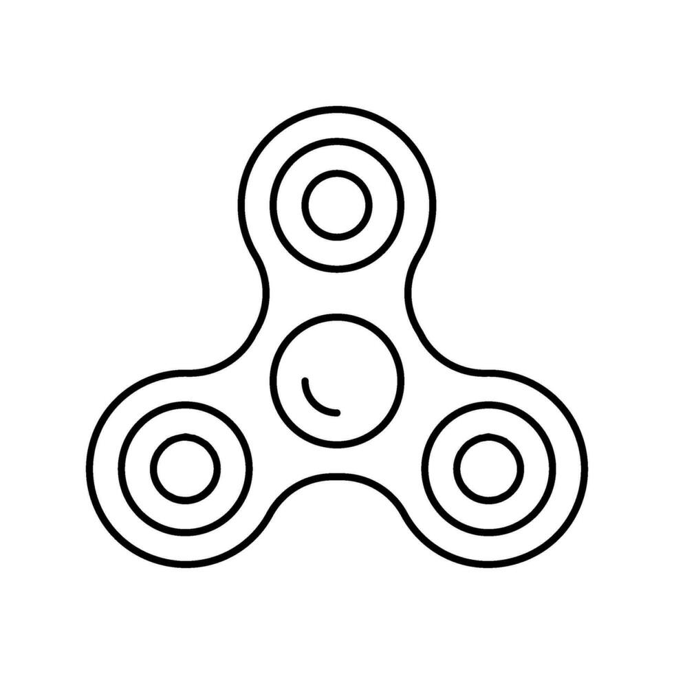 zappeln Spinner zappeln Spielzeug Linie Symbol Vektor Illustration