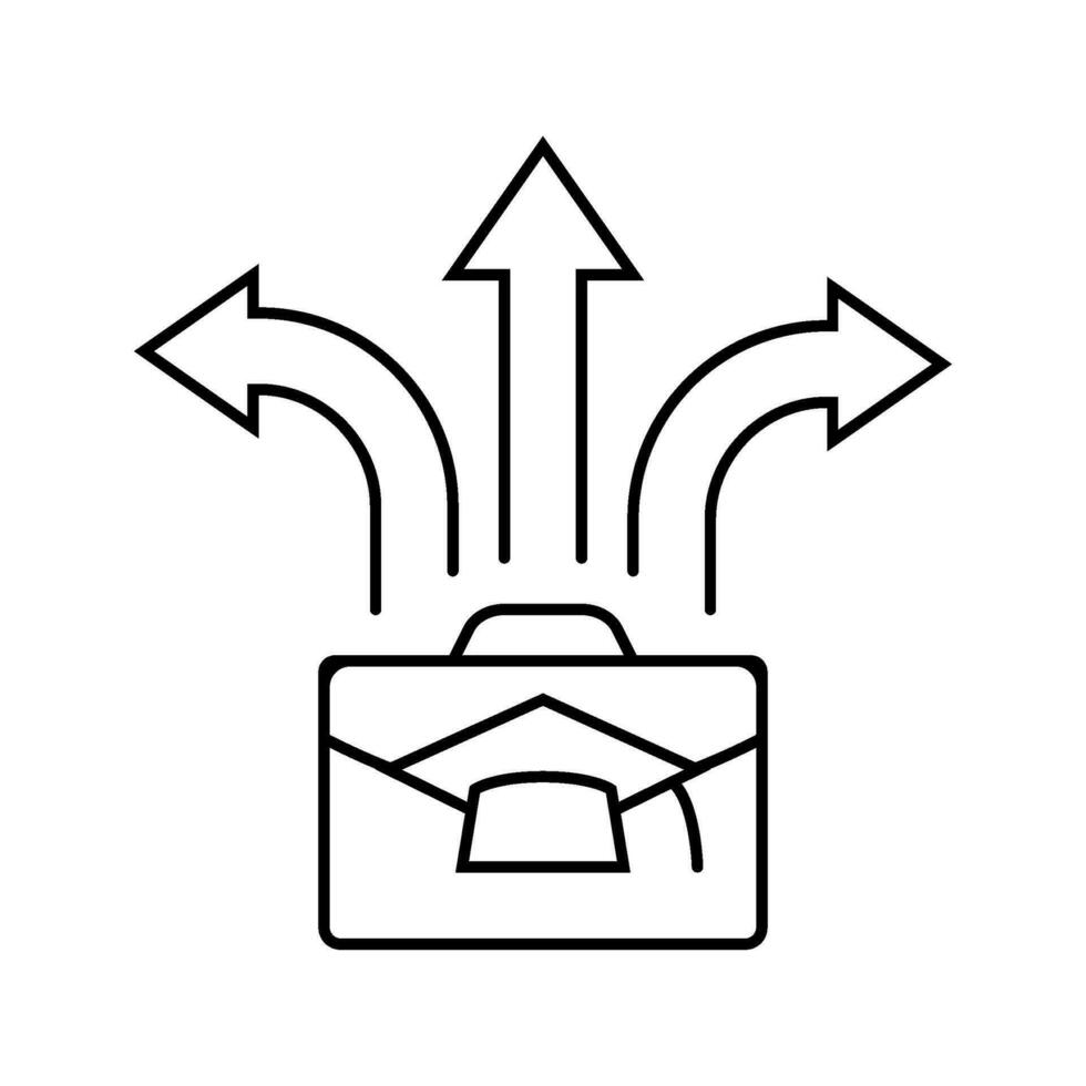 karriär rådgivning högskola lärare linje ikon vektor illustration