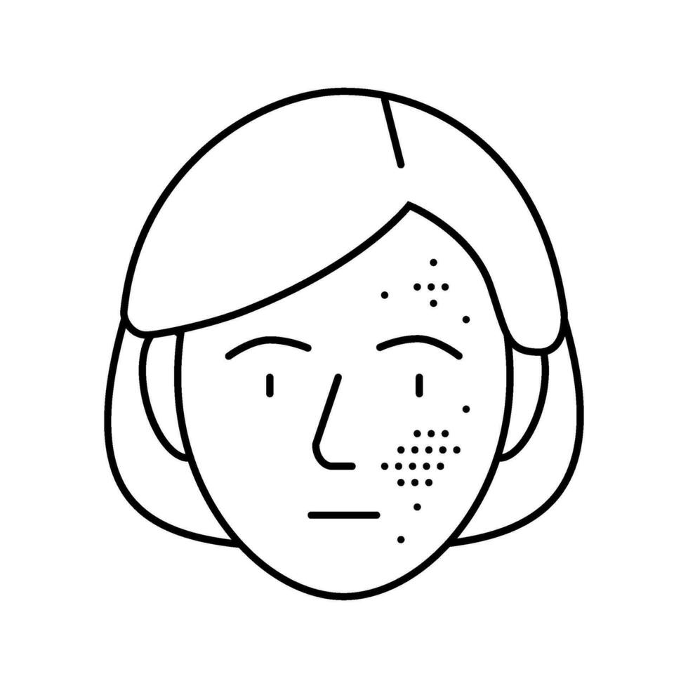 svullen ansikte lemmar sjukdom symptom linje ikon vektor illustration