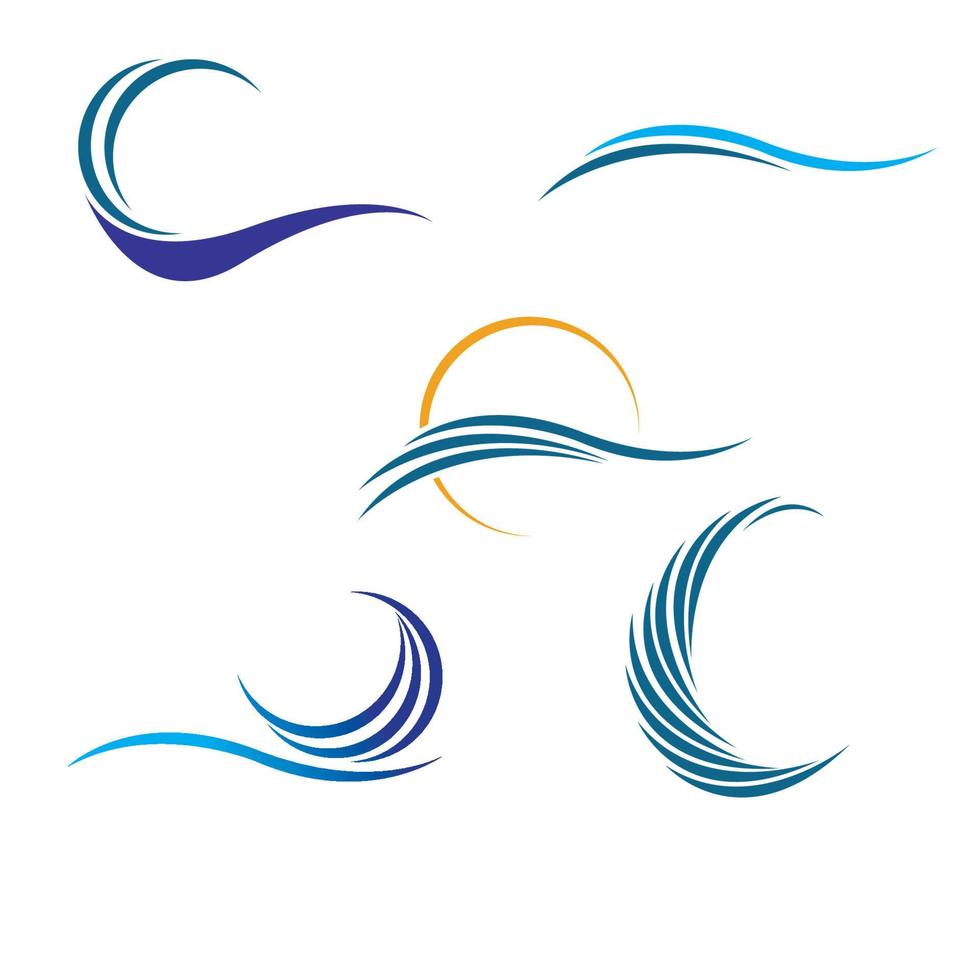 Wellen-Wasser-Logo vektor