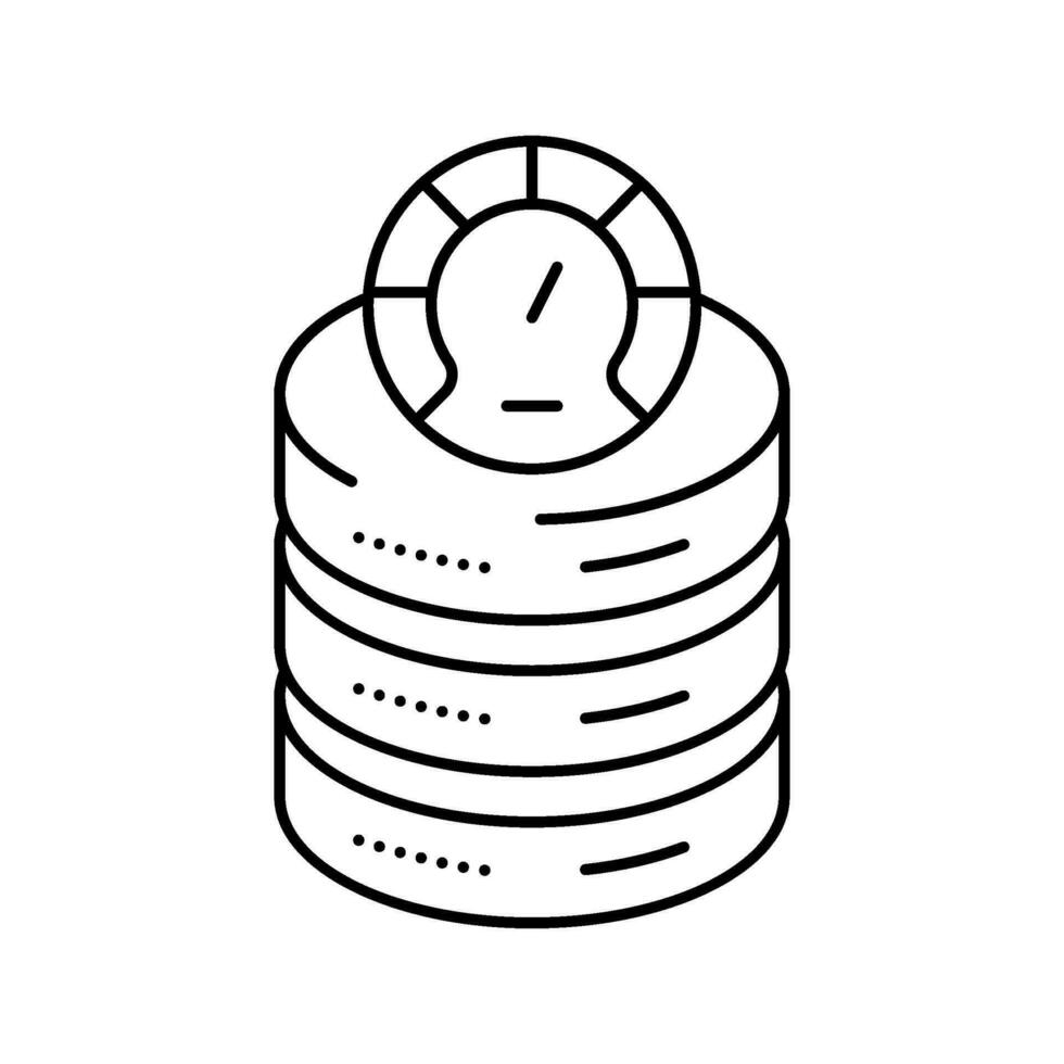 Datenbank Performance Linie Symbol Vektor Illustration