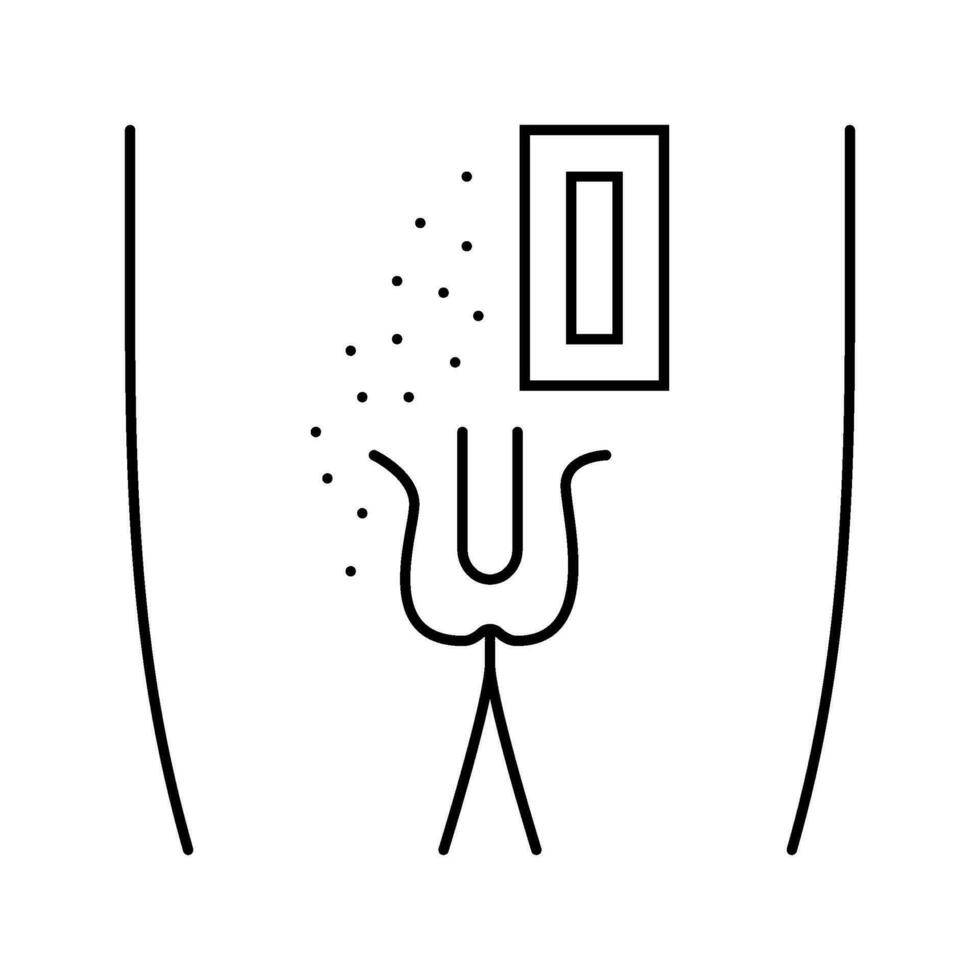 Bikini Haar Entfernung männlich Linie Symbol Vektor Illustration