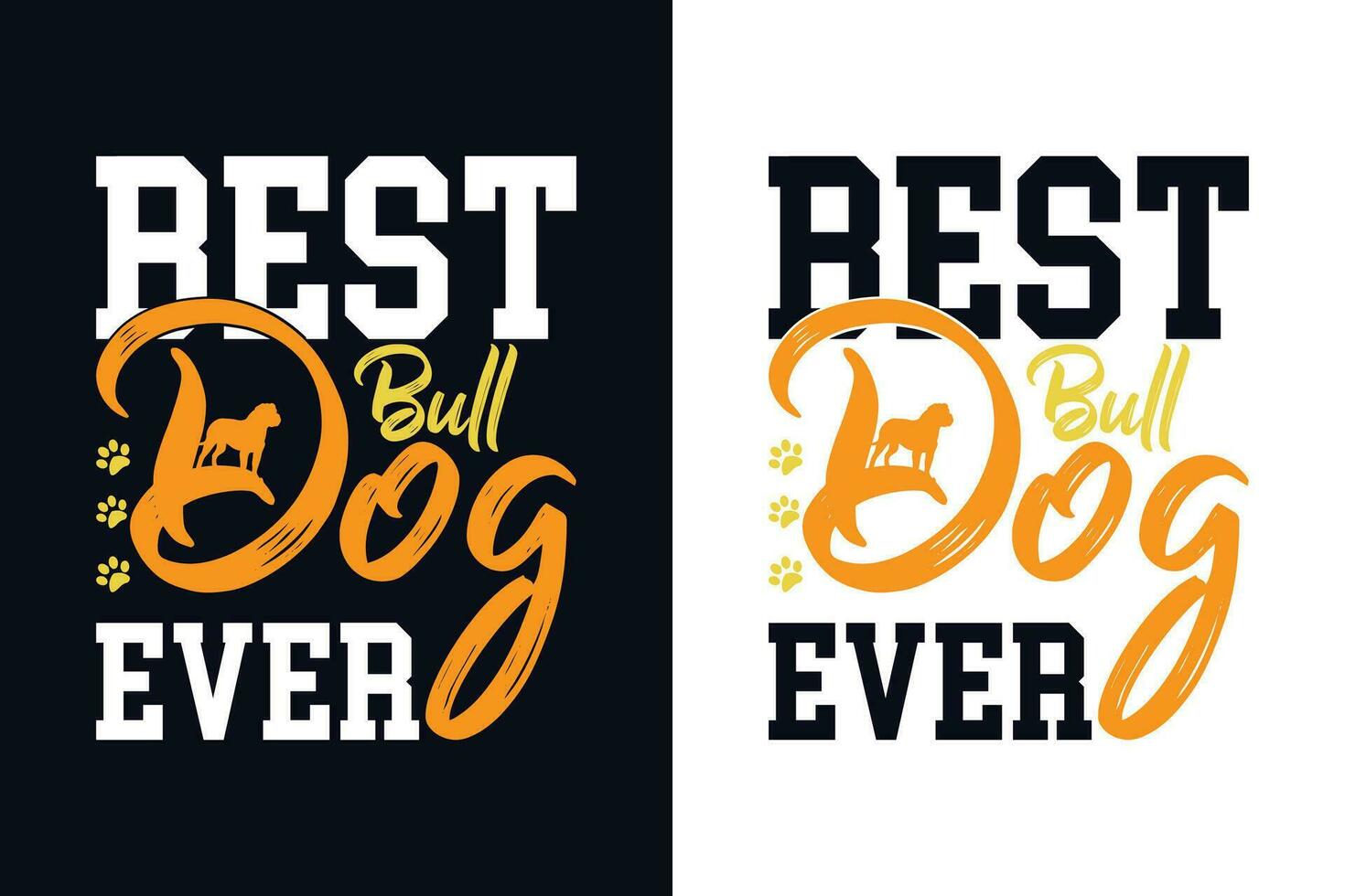 Typografie T-Shirt Design Beste Bulldogge immer. Vektor Illustration.