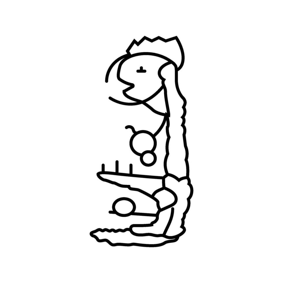 innere Alchimie Taoismus Linie Symbol Vektor Illustration