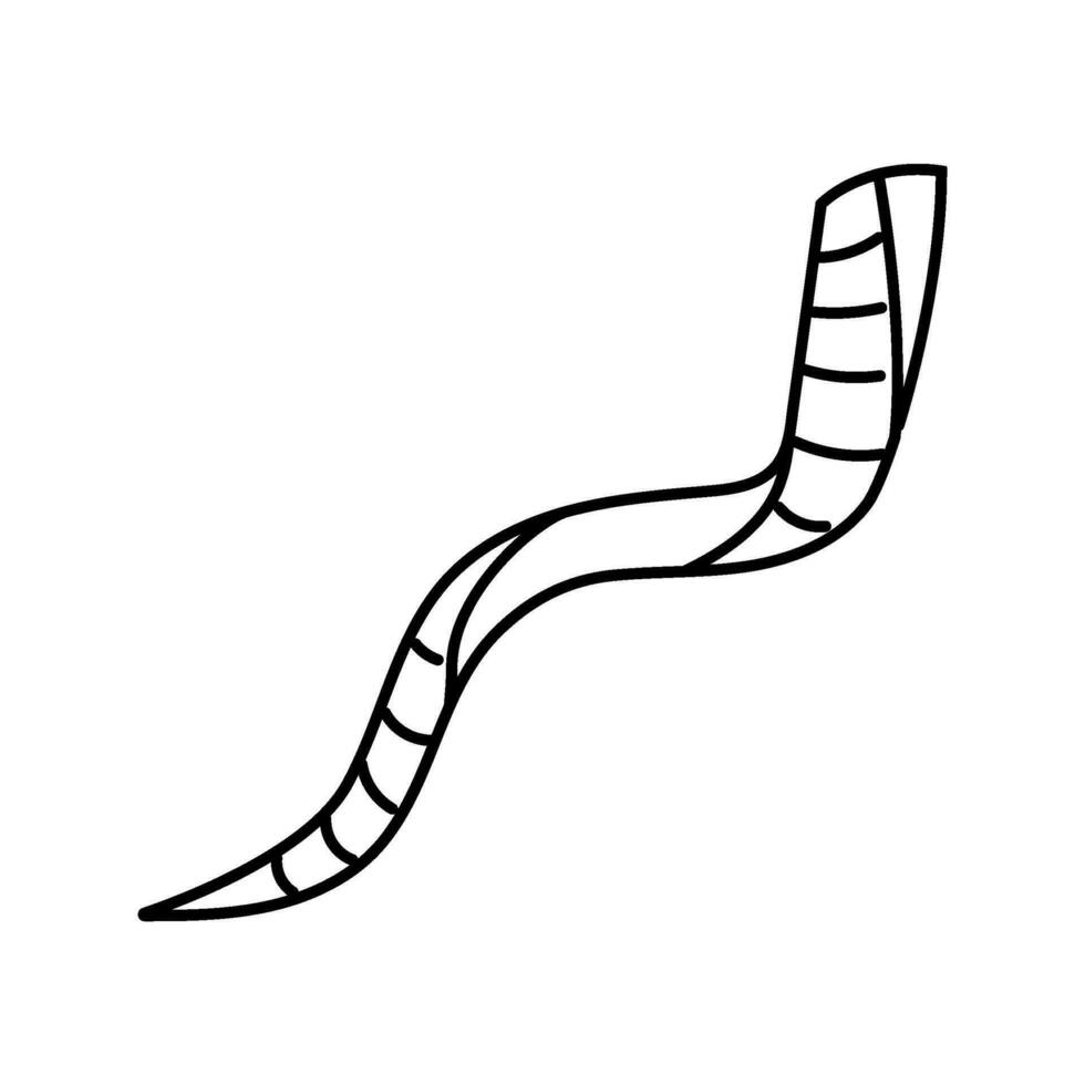 Schofar Horn jüdisch Linie Symbol Vektor Illustration