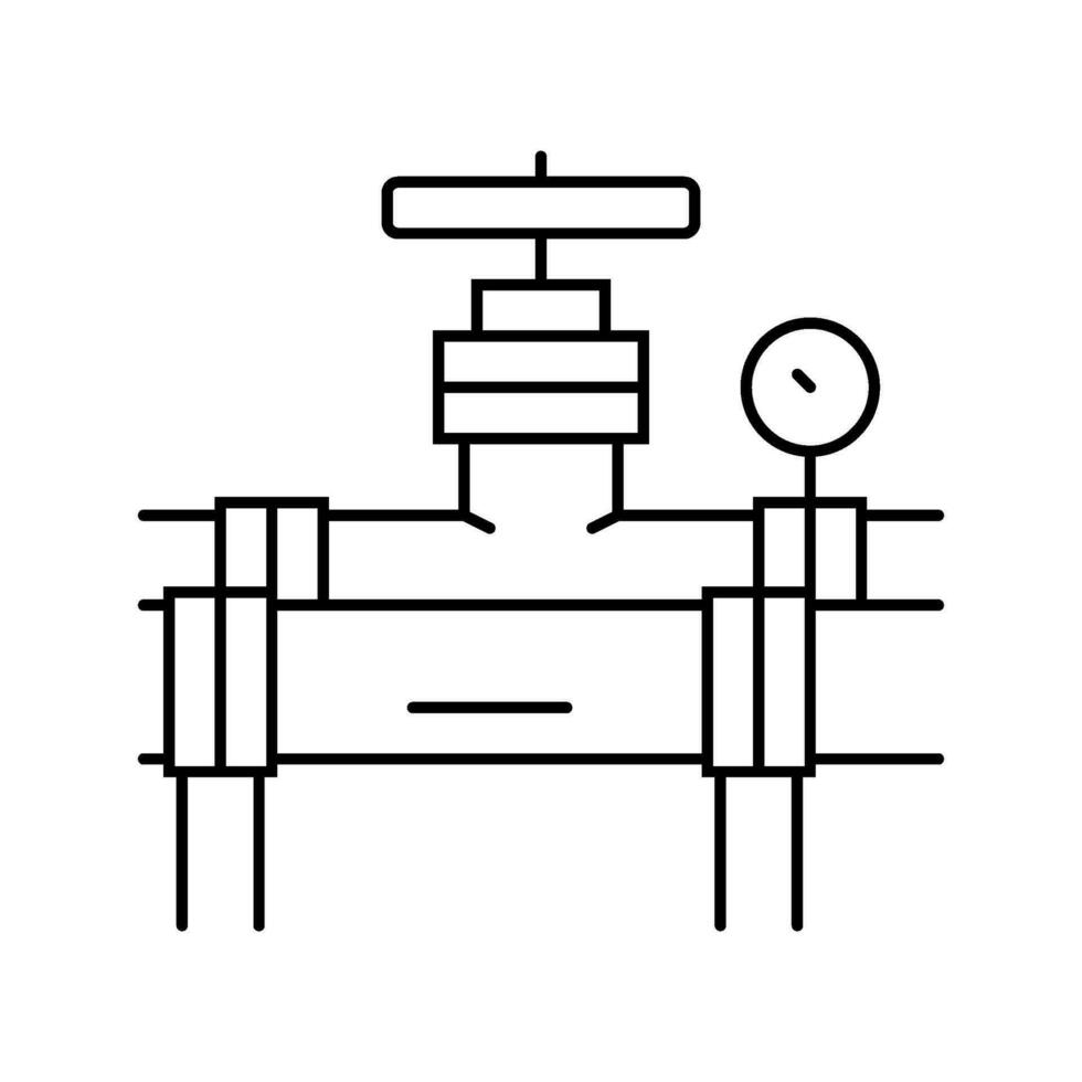 rörledning gas service linje ikon vektor illustration