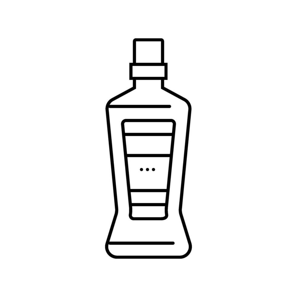 Mundwasser Hygiene Linie Symbol Vektor Illustration