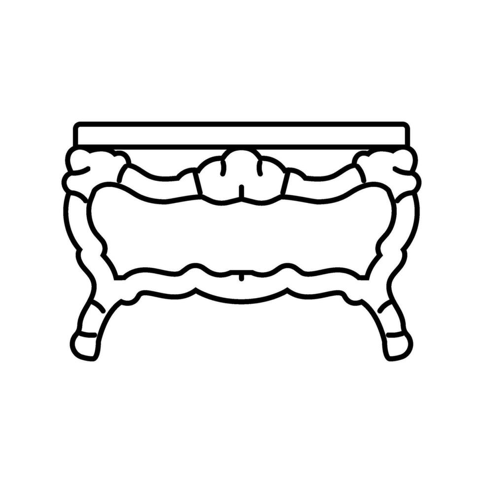 Tabelle Luxus königlich Linie Symbol Vektor Illustration