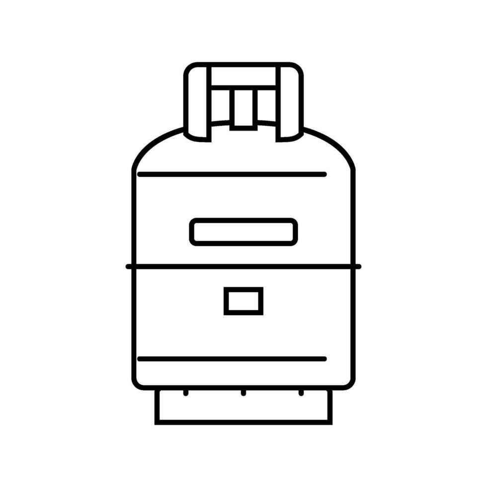 cylinder gas service linje ikon vektor illustration