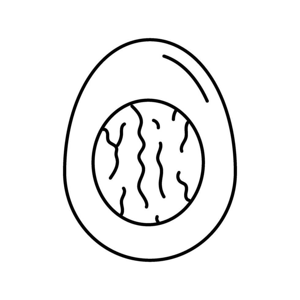 matlagning ägg kyckling bruka mat linje ikon vektor illustration