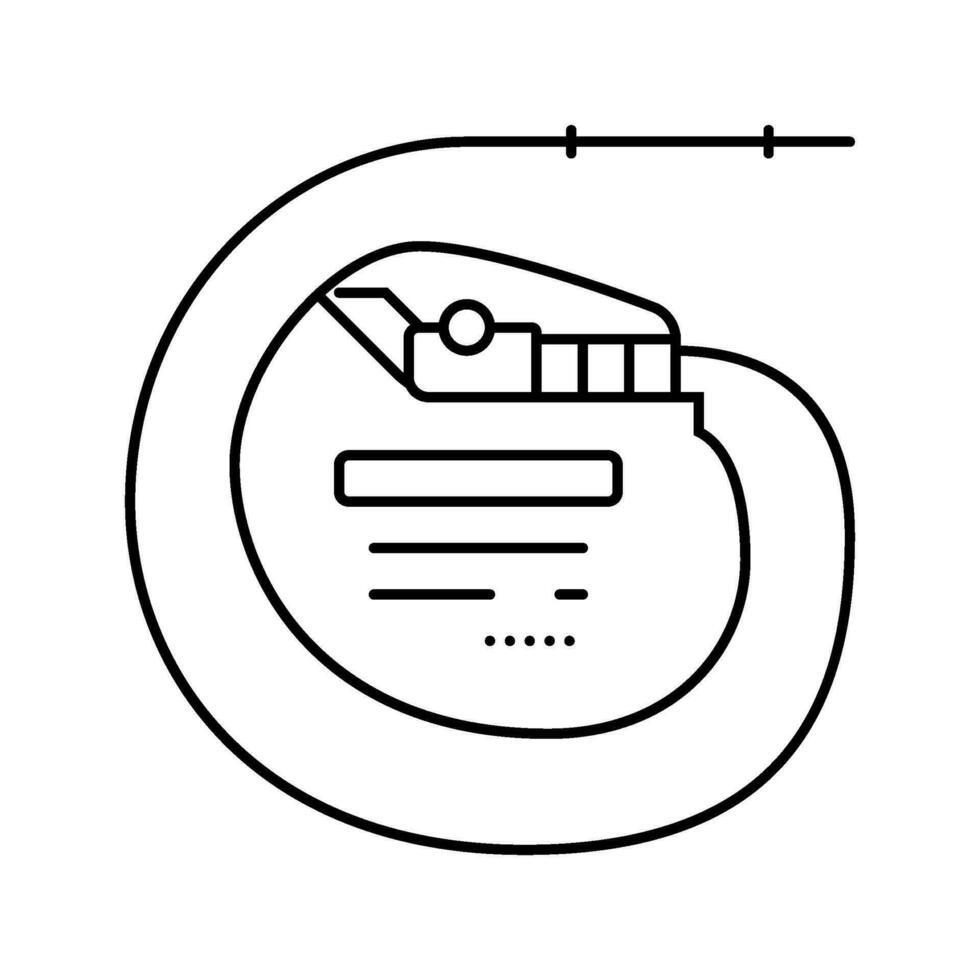 pacemaker biomedicinsk linje ikon vektor illustration