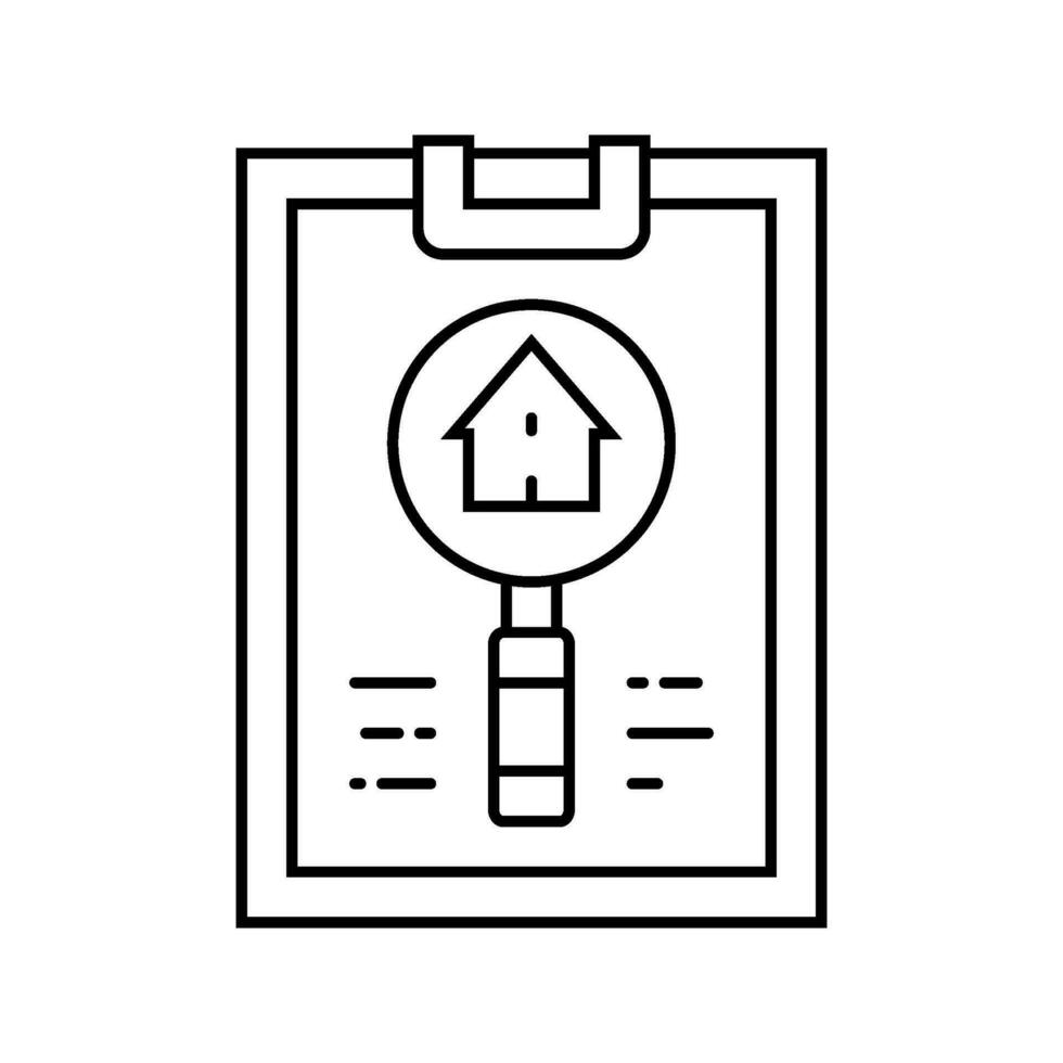 Gebäude Inspektion bürgerlich Ingenieur Linie Symbol Vektor Illustration