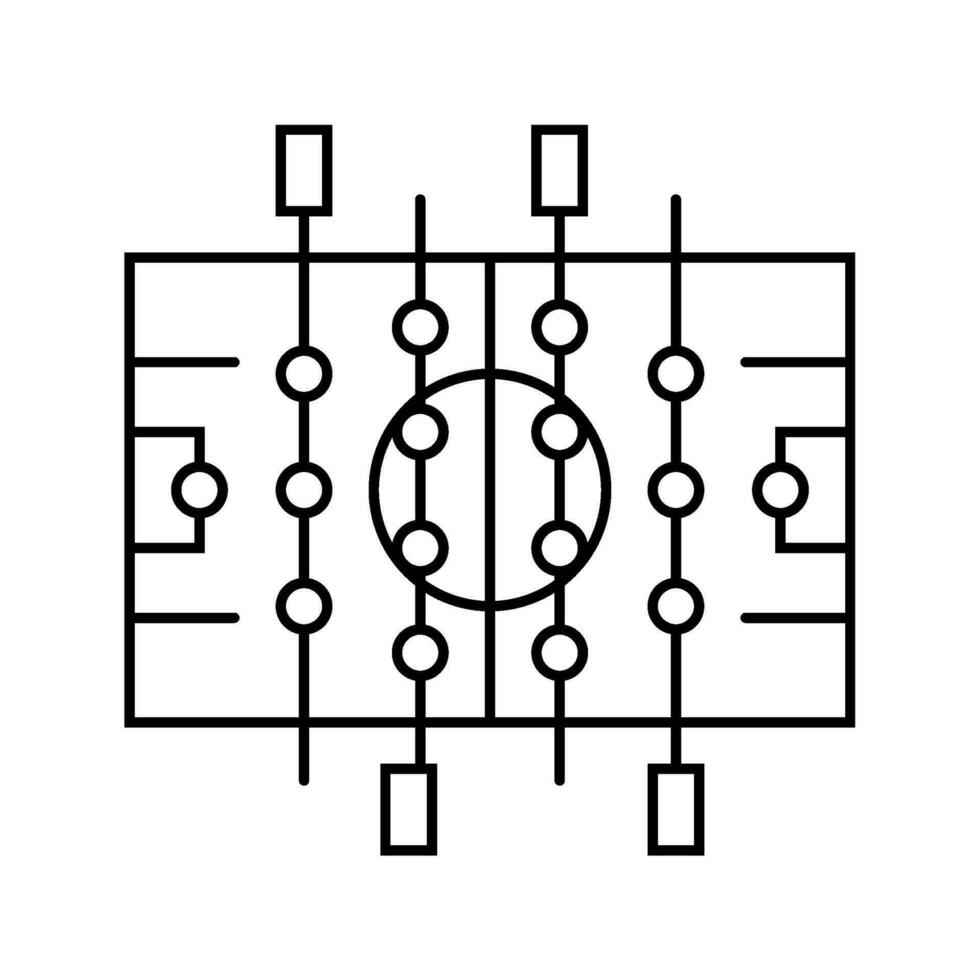 Tabelle Fußball Tafel Linie Symbol Vektor Illustration