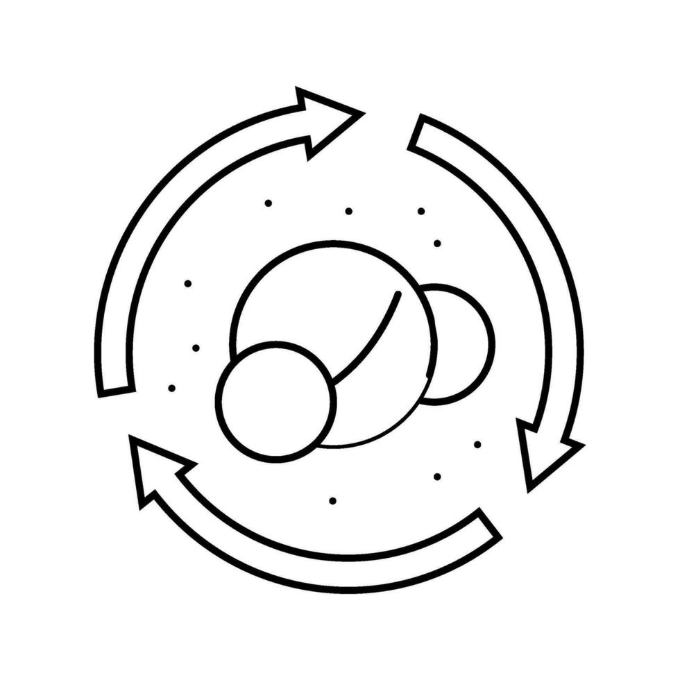 ämnesomsättning biokemi linje ikon vektor illustration